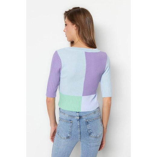 trendyol Sweter w kolorze błękitno-fioletowym Trendyol M okazja Limango Polska
