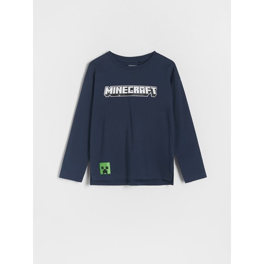 Reserved - Longsleeve oversize Minecraft - granatowy Reserved 122 (6-7 lat) Reserved