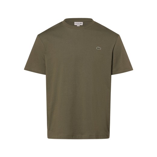 Lacoste T-shirt męski Mężczyźni Bawełna oliwkowy jednolity ze sklepu vangraaf w kategorii T-shirty męskie - zdjęcie 166624313