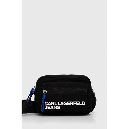 Karl Lagerfeld Jeans saszetka kolor czarny ze sklepu ANSWEAR.com w kategorii Saszetki - zdjęcie 166625631