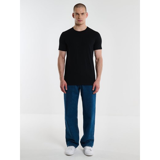 Koszulka męska z krótkim rękawem czarna Classac 906 ze sklepu Big Star w kategorii T-shirty męskie - zdjęcie 166630642