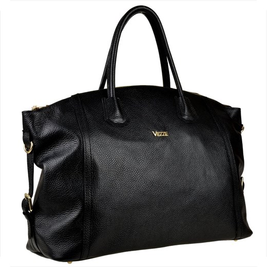 Bardzo duża torebka skórzana czarna shopper bag xxl weekendowa ze sklepu melon.pl w kategorii Torby Shopper bag - zdjęcie 166637644