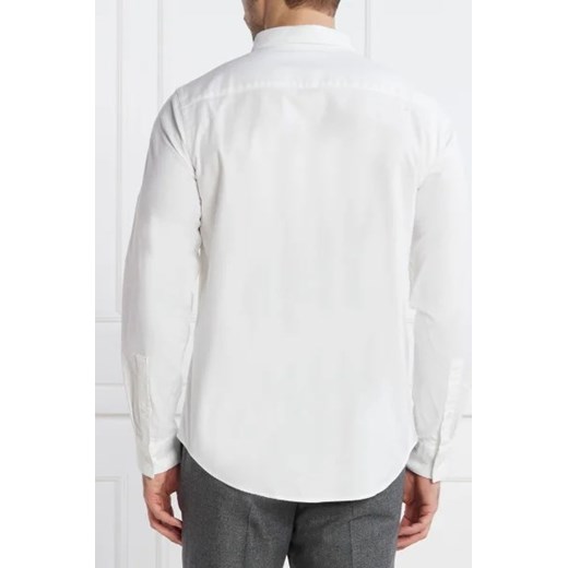 Koszula męska Calvin Klein biała na wiosnę z klasycznym kołnierzykiem 