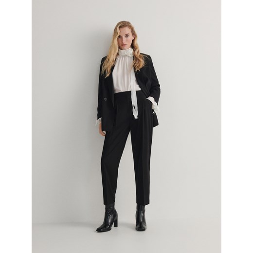 Reserved - Spodnie z kantem - czarny ze sklepu Reserved w kategorii Spodnie damskie - zdjęcie 166641274