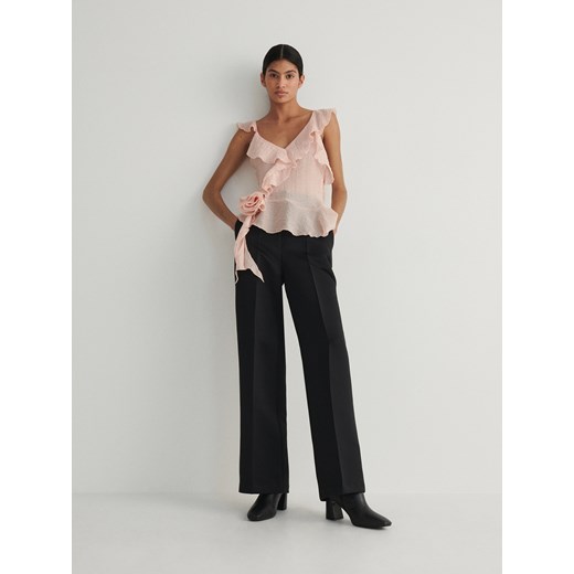 Reserved - Spodnie z kantem - czarny ze sklepu Reserved w kategorii Spodnie damskie - zdjęcie 166641530