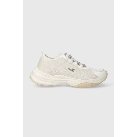 Love Moschino sneakersy kolor biały JA15315G1IIZX10B ze sklepu ANSWEAR.com w kategorii Buty sportowe damskie - zdjęcie 166643943