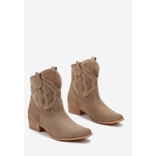 Botki Born2be na zamek skórzane 