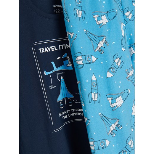 Piżama dziecięce Sinsay granatowa bawełniana 