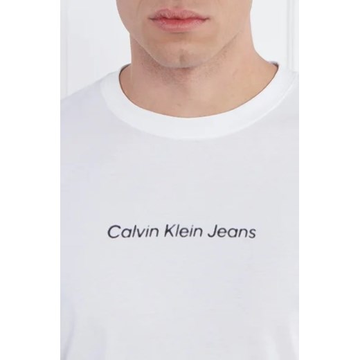 T-shirt męski biały Calvin Klein z krótkim rękawem 