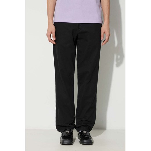 Samsoe Samsoe spodnie JOHNNY kolor czarny proste high waist M23300059 ze sklepu PRM w kategorii Spodnie męskie - zdjęcie 166652704