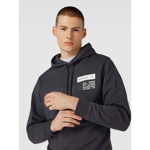 Bluza z kapturem z nadrukiem z logo Replay XXL Peek&Cloppenburg