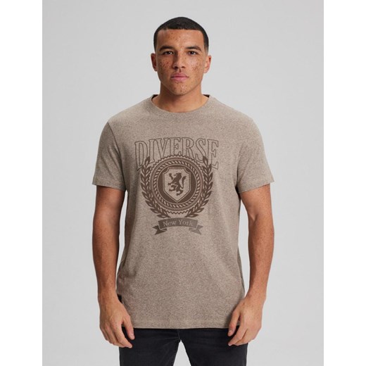 Koszulka HERRY SIRO Beż Melanż M ze sklepu Diverse w kategorii T-shirty męskie - zdjęcie 166653334