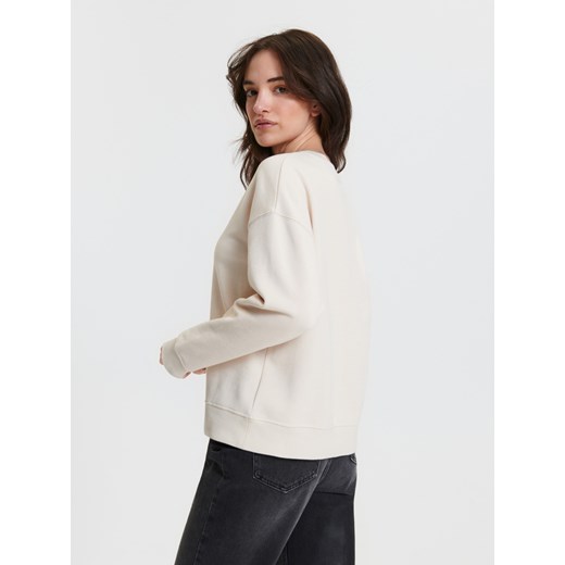 Sinsay - Bluza ze ściągaczami - kremowy Sinsay XS Sinsay