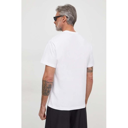 Versace Jeans Couture t-shirt bawełniany męski kolor biały z nadrukiem L ANSWEAR.com