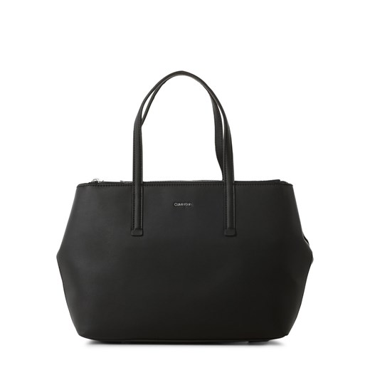 Calvin Klein Damska torba shopper Kobiety Sztuczna skóra czarny jednolity ze sklepu vangraaf w kategorii Torby Shopper bag - zdjęcie 166671621