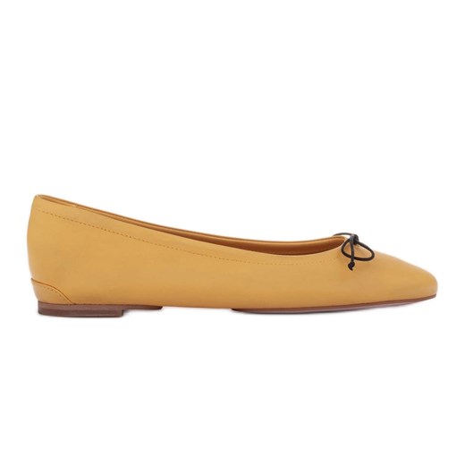 Marco Shoes Baletki Passo żółte ze sklepu ButyModne.pl w kategorii Balerinki - zdjęcie 166675200