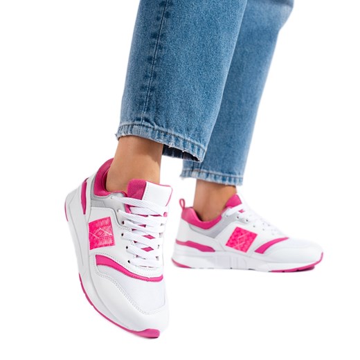 TRENDI Casualowe Buty Sportowe białe różowe Trendi 36 ButyModne.pl