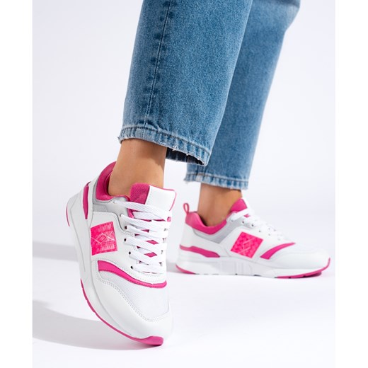 TRENDI Casualowe Buty Sportowe białe różowe Trendi 38 ButyModne.pl