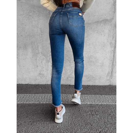 Niebieskie jeansy damskie O'la Voga casual