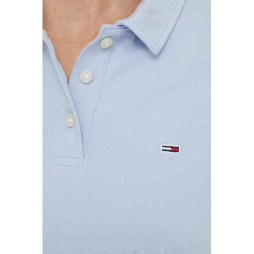Bluzka damska Tommy Jeans z kołnierzykiem 