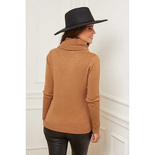 Sweter damski Soft Cashmere z golfem kaszmirowy 