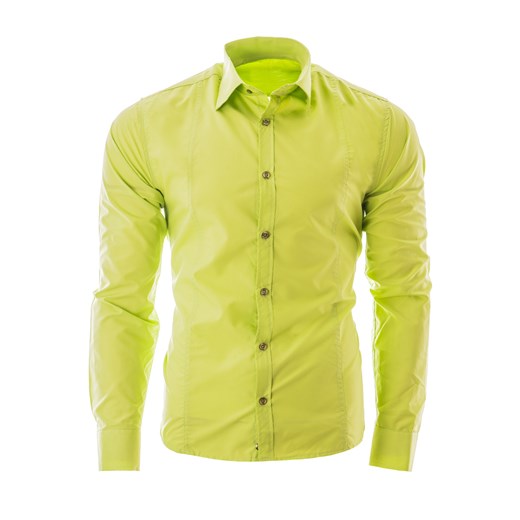 Koszula męska długi rękaw RL61 zielona ze sklepu Risardi w kategorii Koszule męskie - zdjęcie 166685052