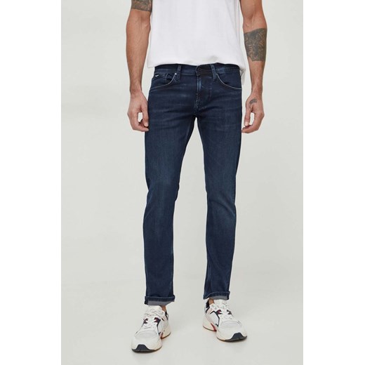 Pepe Jeans jeansy męskie kolor granatowy ze sklepu ANSWEAR.com w kategorii Jeansy męskie - zdjęcie 166686150