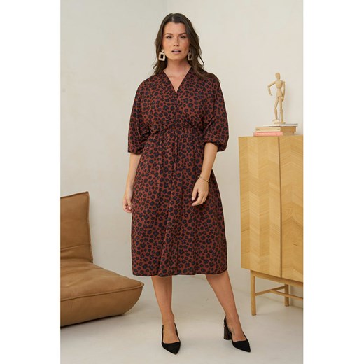 Curvy Lady Sukienka w kolorze brązowym ze sklepu Limango Polska w kategorii Sukienki - zdjęcie 166687651