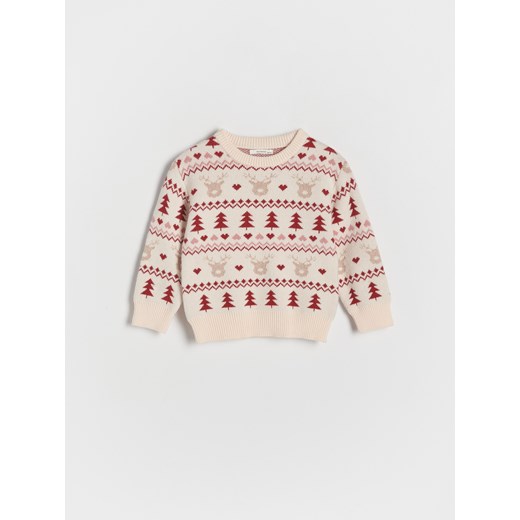 Reserved - Świąteczny sweter z wiskozą - wielobarwny Reserved 98 (2-3 lata) Reserved