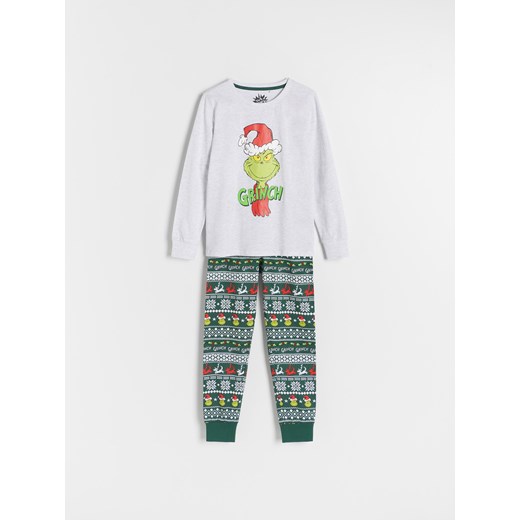 Reserved - Świąteczna piżama Grinch - ciemnozielony Reserved 110/116 (4-6 lat) Reserved