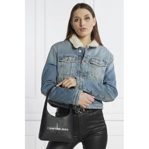 Listonoszka Calvin Klein czarna średnia matowa na ramię elegancka