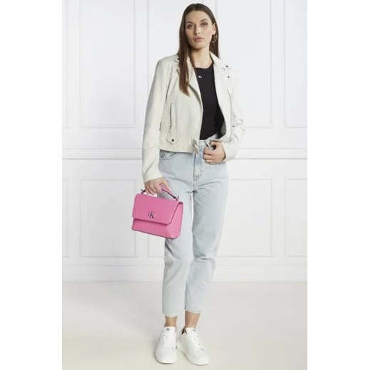 Listonoszka Calvin Klein elegancka ze skóry ekologicznej matowa na ramię