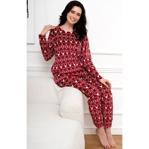 Świąteczna piżama damska bordowa Islandia, Kolor bordowy-wzór, Rozmiar S, Italian Fashion ze sklepu Primodo w kategorii Piżamy damskie - zdjęcie 166696581