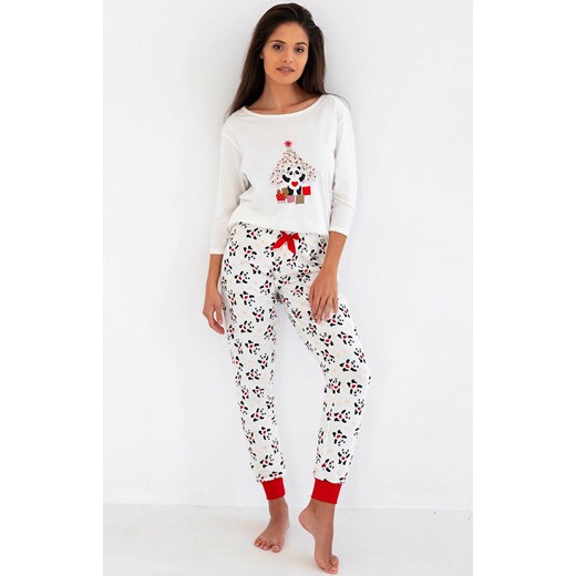 Świąteczna piżama damska bawełniana Panda White, Kolor biały-wzór, Rozmiar XL, SENSIS ze sklepu Primodo w kategorii Piżamy damskie - zdjęcie 166697724