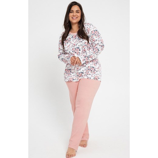 Bawełniana piżama damska Plus Size Gardenia 3021, Kolor ecru-łosoś, Rozmiar XXL, Taro ze sklepu Primodo w kategorii Piżamy damskie - zdjęcie 166697941