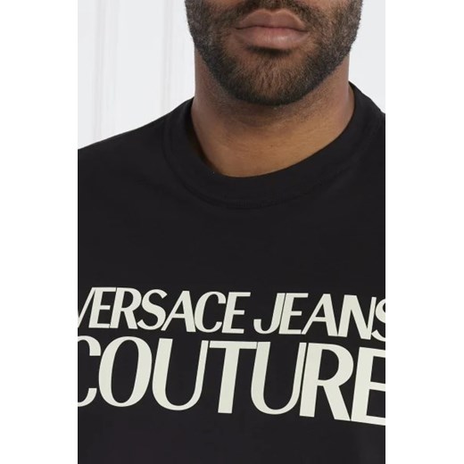 T-shirt męski Versace Jeans z bawełny z krótkimi rękawami 