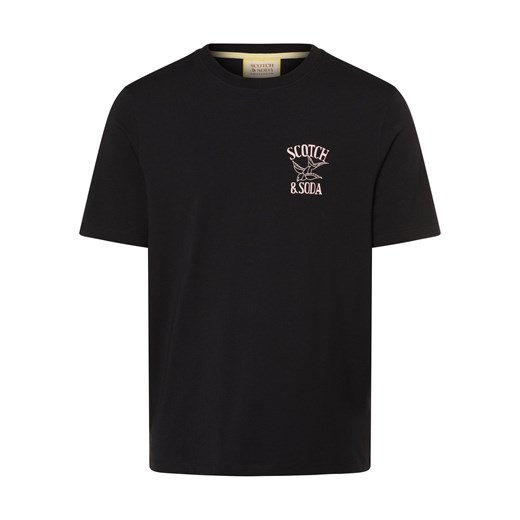 Scotch & Soda T-shirt męski Mężczyźni Bawełna granatowy nadruk ze sklepu vangraaf w kategorii T-shirty męskie - zdjęcie 166700221