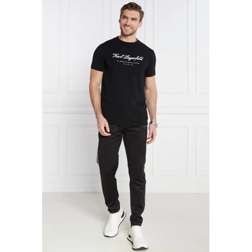 T-shirt męski czarny Karl Lagerfeld z krótkim rękawem 