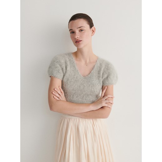 Reserved - Sweter z alpaką - jasnoszary ze sklepu Reserved w kategorii Swetry damskie - zdjęcie 166759953