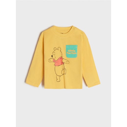 Sinsay - Koszulka Kubuś Puchatek - żółty ze sklepu Sinsay w kategorii Kaftaniki i bluzki - zdjęcie 166760360