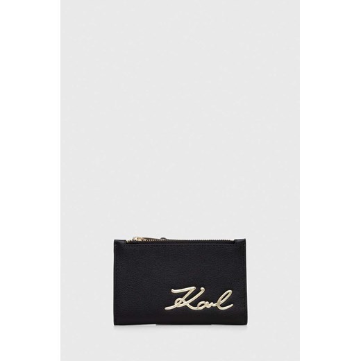 Karl Lagerfeld portfel damski kolor czarny ze sklepu ANSWEAR.com w kategorii Portfele damskie - zdjęcie 166760810