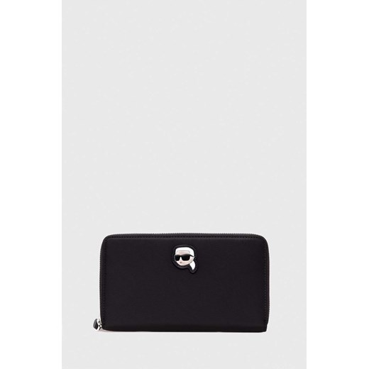 Karl Lagerfeld portfel damski kolor czarny ze sklepu ANSWEAR.com w kategorii Portfele damskie - zdjęcie 166760843