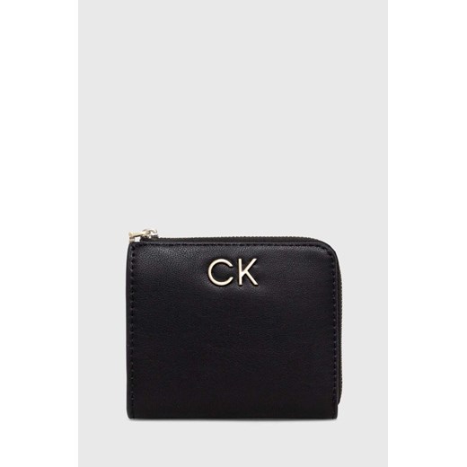 Calvin Klein portfel damski kolor czarny ze sklepu ANSWEAR.com w kategorii Portfele damskie - zdjęcie 166763091