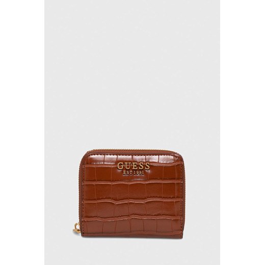 Guess portfel LAUREL damski kolor brązowy SWCX85 00370 ze sklepu ANSWEAR.com w kategorii Portfele damskie - zdjęcie 166764053