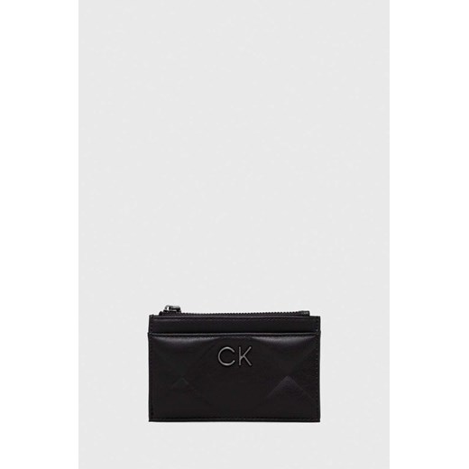 Calvin Klein portfel damski kolor czarny ze sklepu ANSWEAR.com w kategorii Portfele damskie - zdjęcie 166767351