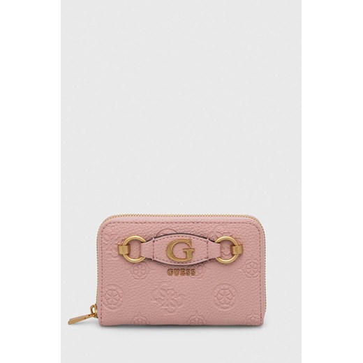 Guess portfel IZZY damski kolor różowy SWPD92 09400 ze sklepu ANSWEAR.com w kategorii Portfele damskie - zdjęcie 166767571