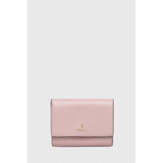 Furla portfel skórzany damski kolor różowy ze sklepu ANSWEAR.com w kategorii Portfele damskie - zdjęcie 166767824