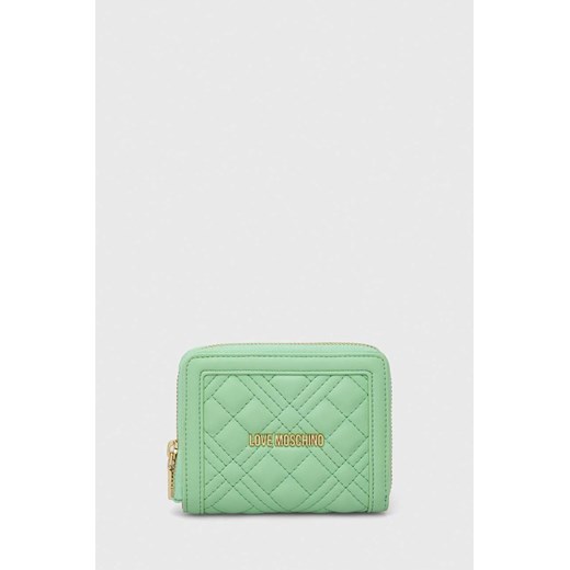 Love Moschino portfel damski kolor turkusowy ze sklepu ANSWEAR.com w kategorii Portfele damskie - zdjęcie 166768023