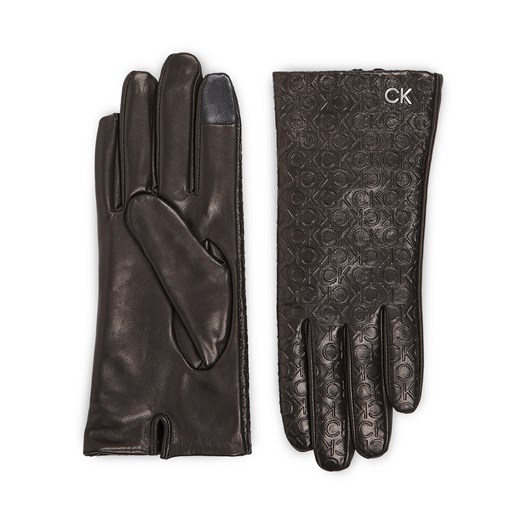 Rękawiczki Damskie Calvin Klein Re-Lock Emb/Deb Leather Gloves K60K611165 Ck Calvin Klein M/L eobuwie.pl wyprzedaż