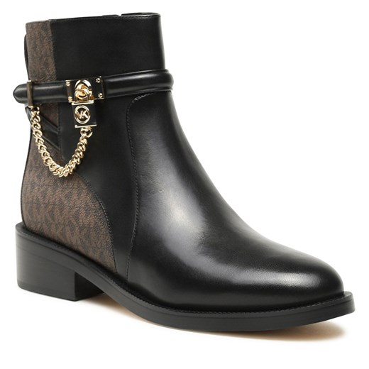 Botki MICHAEL Michael Kors Hamilton Flat Bootie 40F3HAME6L Blk/Brown Michael Michael Kors 36 okazja eobuwie.pl
